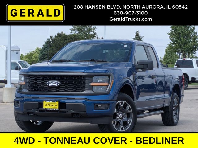 Atlas Blue Metallic 2024 Ford F-150 Pickup Truck Four-Wheel Drive Automatic