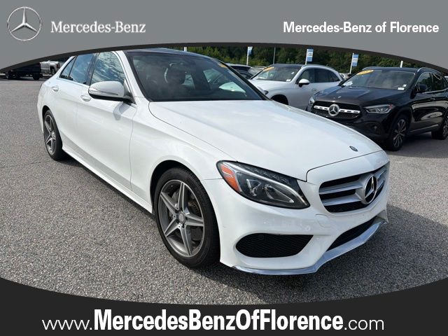 Polar White 2015 Mercedes-Benz C-Class Sedan All-Wheel Drive 7-Speed Automatic