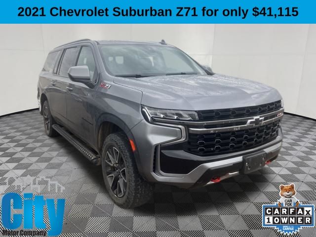 Gray (Satin Steel Metallic) 2021 Chevrolet Suburban SUV / Crossover Four-Wheel Drive