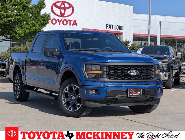 Blue Metallic 2024 Ford F-150 STX 4dr SuperCrew 4WD Pickup Truck Four-Wheel Drive Automatic