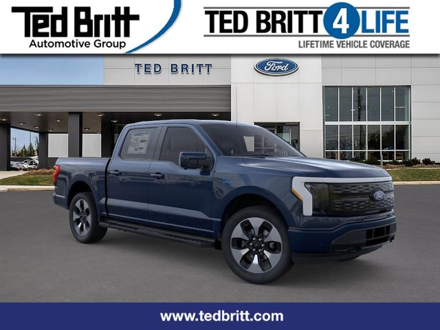Blue Metallic 2025 Ford F-150 Lightning Platinum SuperCrew AWD Pickup Truck All-Wheel Drive Automatic