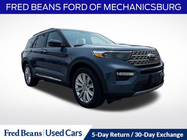 Blue Metallic 2021 Ford Explorer SUV / Crossover All-Wheel Drive Automatic