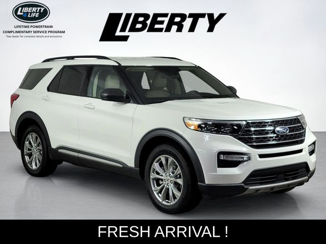 White Metallic 2023 Ford Explorer SUV / Crossover All-Wheel Drive Automatic