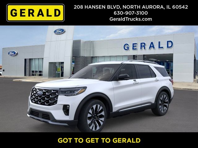 Star White Metallic Tri-Coat 2026 Ford Explorer Platinum AWD SUV / Crossover All-Wheel Drive Automatic