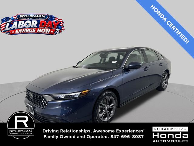 Canyon River Blue Metallic 2025 Honda Accord Hybrid Sedan Front-Wheel Drive Continuously Variable Transmission