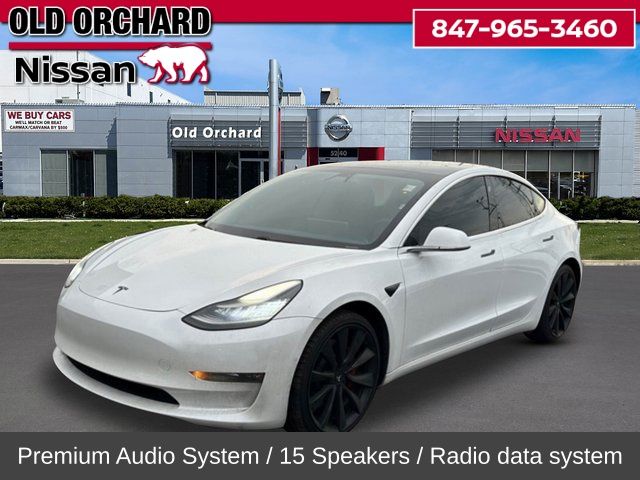 White 2020 Tesla Model 3 Performance AWD Sedan All-Wheel Drive 1-Speed Automatic
