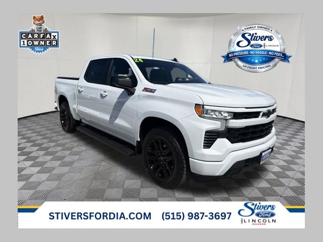Summit White 2024 Chevrolet Silverado 1500 Pickup Truck Four-Wheel Drive Automatic