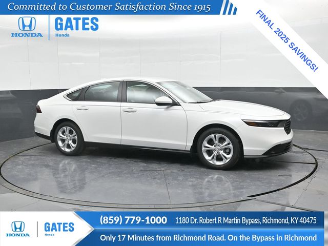 Platinum White Pearl 2025 Honda Accord Sedan Front-Wheel Drive Continuously Variable Transmission
