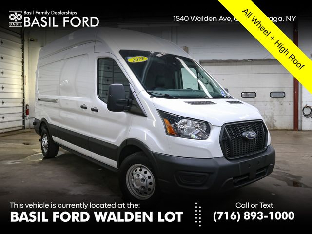 Oxford White 2025 Ford Transit Cargo Van All-Wheel Drive 