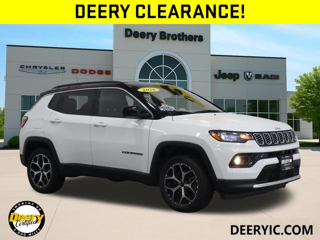 Bright White Clearcoat 2026 Jeep Compass SUV / Crossover Four-Wheel Drive 8-Speed Automatic