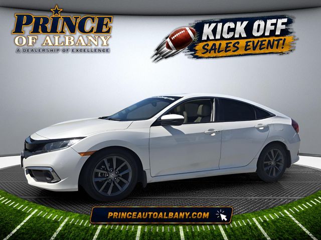 Silver 2019 Honda Civic Sedan Front-Wheel Drive Continuously Variable Transmission