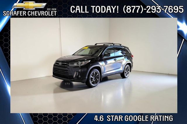 Midnight Black Metallic 2019 Toyota Highlander SUV / Crossover All-Wheel Drive 8-Speed Automatic