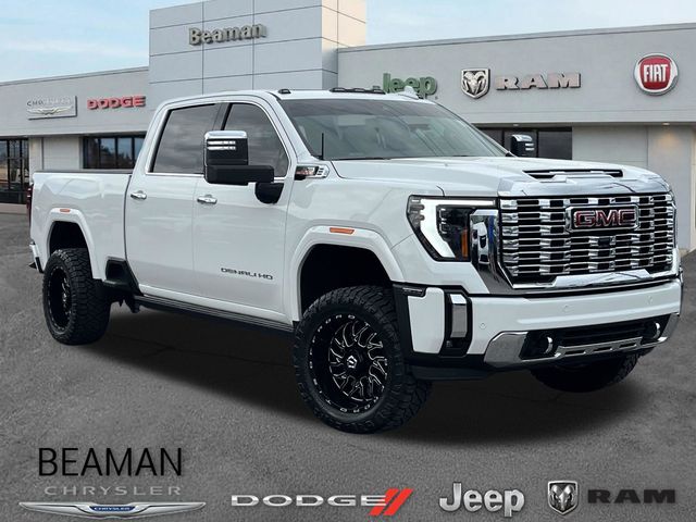 Summit White 2024 GMC Sierra 2500HD Denali Crew Cab 4WD Pickup Truck Four-Wheel Drive Automatic