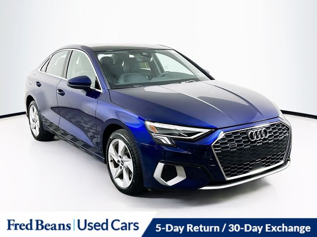 Blue Metallic 2023 Audi A3 Sedan All-Wheel Drive 7-Speed Automatic