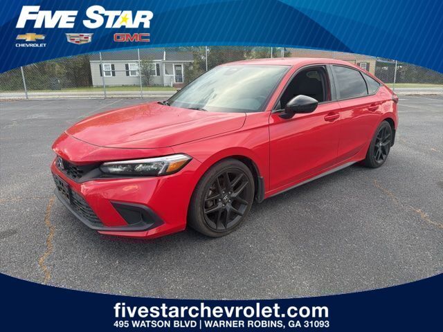 Red 2022 Honda Civic Hatchback Sport FWD Hatchback Front-Wheel Drive Continuously Variable Transmission