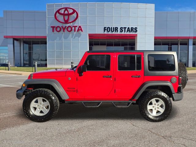 Firecracker Red Clearcoat 2018 Jeep Wrangler JK Unlimited Sport 4WD SUV / Crossover Four-Wheel Drive 5-Speed Automatic