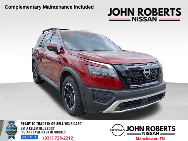 Red (Scarlet Ember Tintcoat) 2023 Nissan Pathfinder Rock Creek 4WD SUV / Crossover All-Wheel Drive 9-Speed Automatic