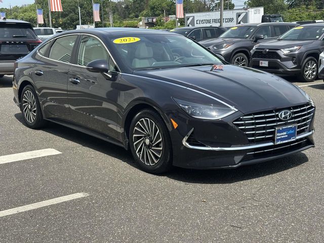 Carbon Blue 2023 Hyundai Sonata Hybrid Limited FWD Sedan Front-Wheel Drive 6-Speed Automatic
