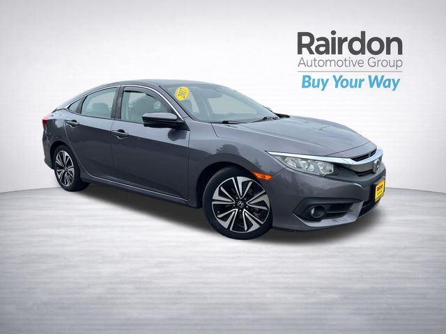 Gray (Modern Steel Metallic) 2017 Honda Civic Sedan Front-Wheel Drive Continuously Variable Transmission
