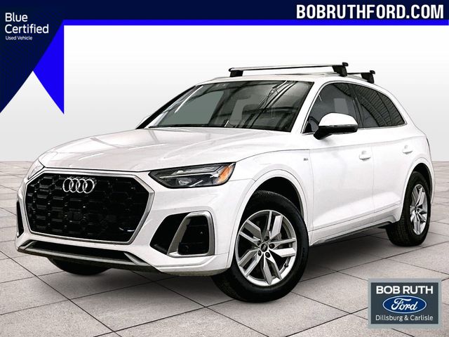 2022 Audi Q5 45 S line Premium White at Sutliff Volkswagen
