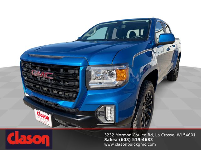 Dynamic Blue Metallic 2022 GMC Canyon Elevation Crew Cab 4WD Pickup Truck Four-Wheel Drive 8-Speed Automatic