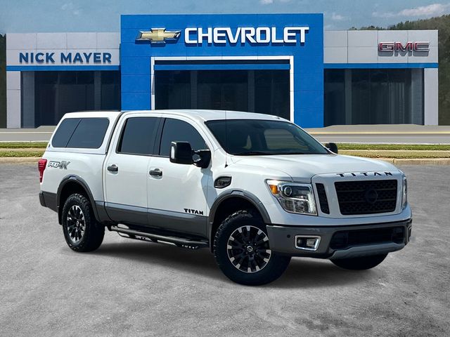 Pearl White Metallic 2017 Nissan Titan Pickup Truck Four-Wheel Drive 7-Speed Automatic