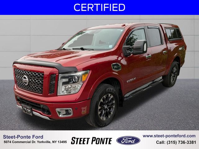 Cayenne Red 2017 Nissan Titan Pickup Truck Four-Wheel Drive 7-Speed Automatic