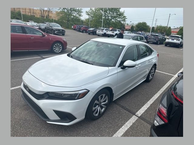 Platinum White Pearl 2023 Honda Civic LX FWD Sedan Front-Wheel Drive Continuously Variable Transmission