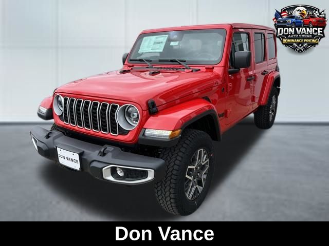 Firecracker Red Clearcoat 2025 Jeep Wrangler Sahara 4-Door 4WD SUV / Crossover Four-Wheel Drive 8-Speed Automatic