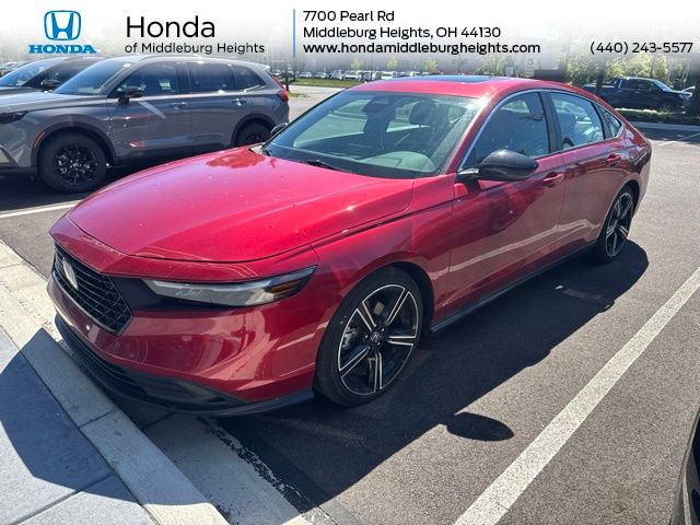 Radiant Red Metallic 2024 Honda Accord Hybrid Sport FWD Sedan Front-Wheel Drive Continuously Variable Transmission