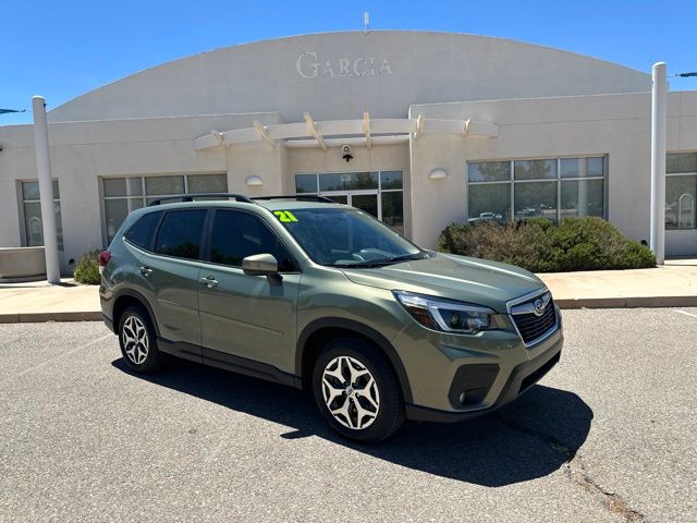 Jasper Green Metallic 2021 Subaru Forester Premium Crossover AWD SUV / Crossover All-Wheel Drive Continuously Variable Transmission