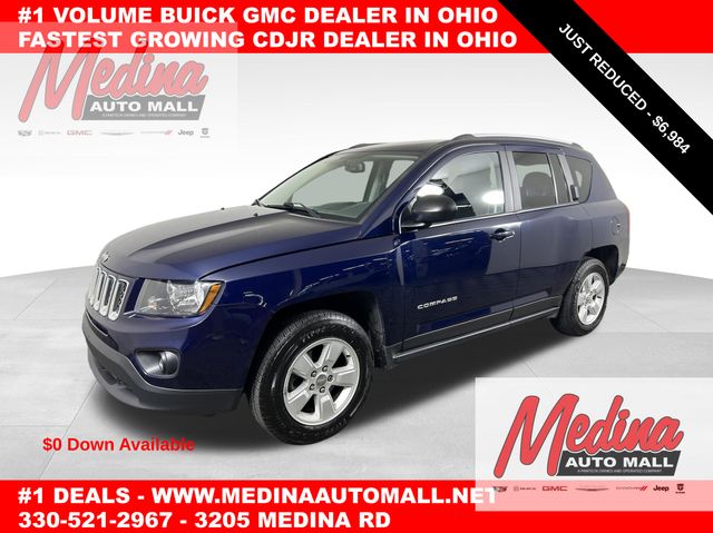 True Blue Pearlcoat 2017 Jeep Compass SUV / Crossover Four-Wheel Drive Continuously Variable Transmission