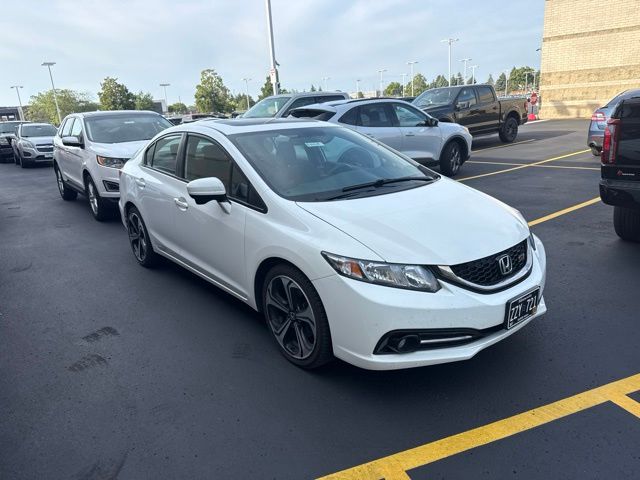 Taffeta White 2015 Honda Civic Sedan Front-Wheel Drive 6-Speed Manual