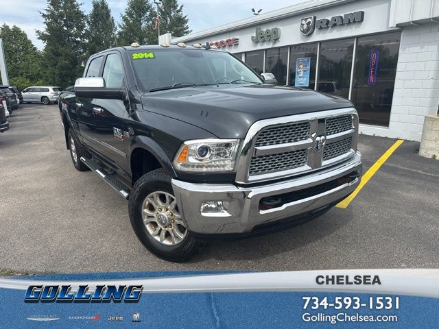 Gray (Maximum Steel Metallic Clearcoat) 2014 RAM 2500 Laramie Crew Cab 4WD Pickup Truck Four-Wheel Drive 6-Speed Automatic