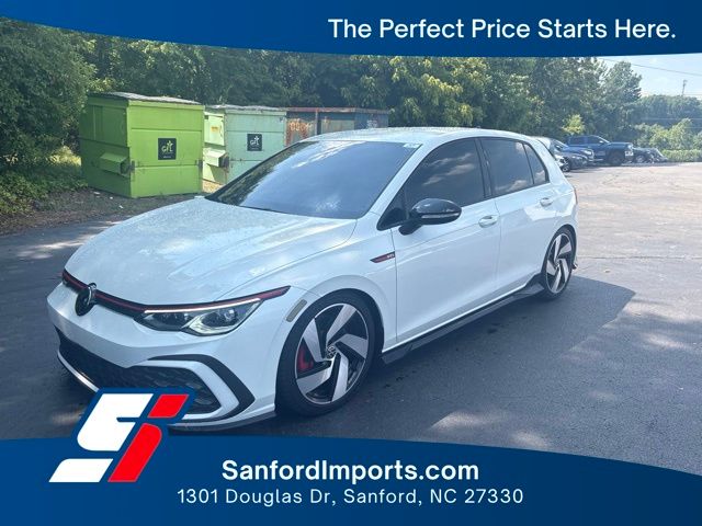 Opal White 2023 Volkswagen Golf GTI Hatchback Front-Wheel Drive 7-Speed Dual Clutch