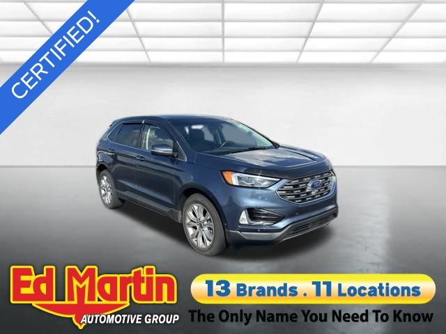 Blue Metallic 2019 Ford Edge SUV / Crossover Front-Wheel Drive 8-Speed Automatic
