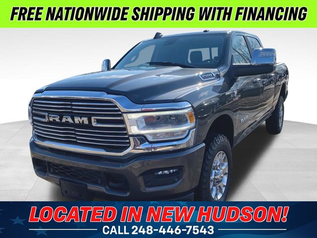 Gray (Granite Crystal Metallic Clearcoat) 2024 RAM 2500 Laramie Crew Cab 4WD Pickup Truck Four-Wheel Drive 6-Speed Automatic
