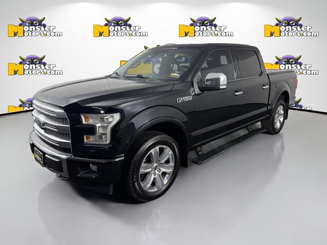 Black 2017 Ford F-150 Platinum SuperCrew 4WD Pickup Truck Four-Wheel Drive 6-Speed Automatic