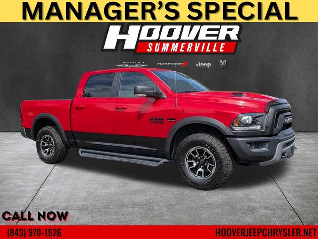 Flame Red Clearcoat 2017 RAM 1500 Pickup Truck Four-Wheel Drive 8-Speed Automatic
