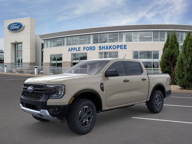 Desert Sand 2025 Ford Ranger XLT SuperCrew 4WD Pickup Truck Four-Wheel Drive Automatic