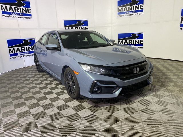 Sonic Gray Pearl 2021 Honda Civic Hatchback Sport FWD Hatchback Front-Wheel Drive Continuously Variable Transmission
