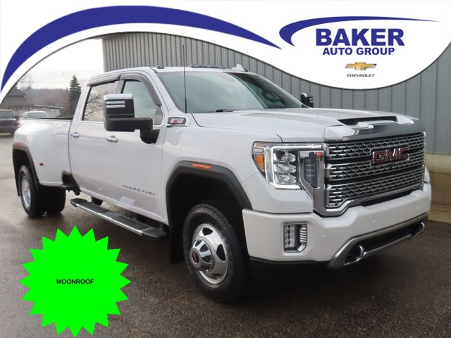 White Frost Tricoat 2022 GMC Sierra 3500HD Denali Crew Cab 4WD Pickup Truck Four-Wheel Drive Automatic
