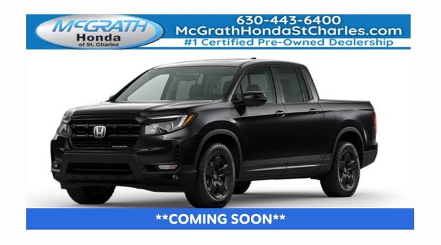 Crystal Black Pearl 2025 Honda Ridgeline Pickup Truck All-Wheel Drive 9-Speed Automatic