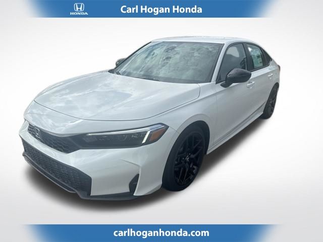 Platinum White Pearl 2026 Honda Civic Sedan Front-Wheel Drive Continuously Variable Transmission