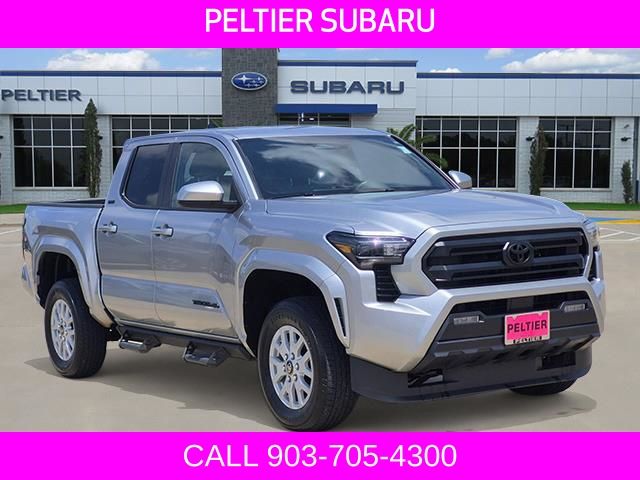 Celestial Silver Metallic 2025 Toyota Tacoma SR5 Double Cab 4WD Pickup Truck Four-Wheel Drive 8-Speed Automatic