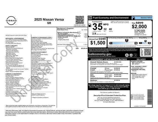 2025 Nissan Versa 1.6 SR CVT's photo