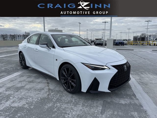 Ultra White 2025 Lexus IS 350 F Sport Design RWD Sedan Rear-Wheel Drive 8-Speed Automatic