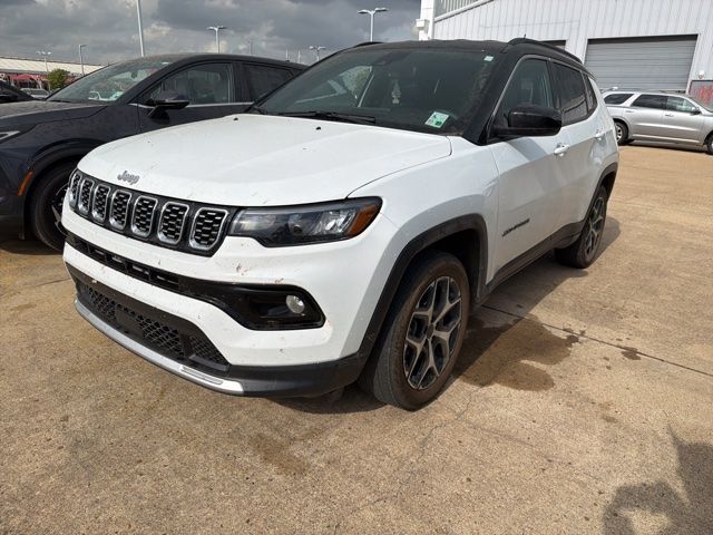 White 2025 Jeep Compass Limited 4WD SUV / Crossover Four-Wheel Drive 8-Speed Automatic