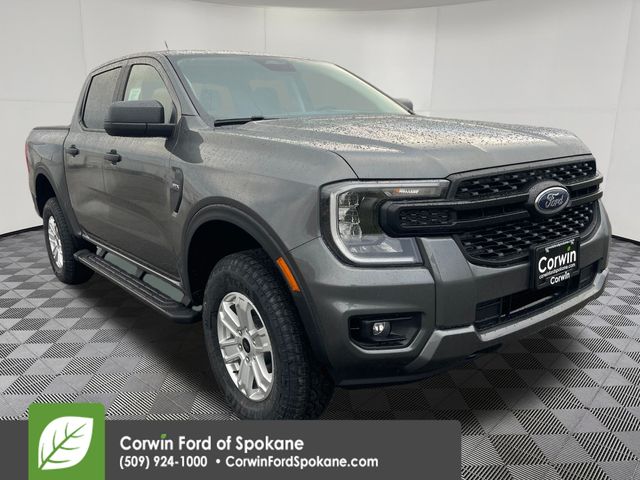 Gray Metallic 2025 Ford Ranger XL SuperCrew 4WD Pickup Truck Four-Wheel Drive Automatic