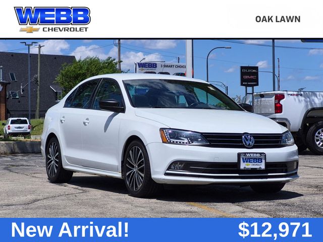 Pure White 2016 Volkswagen Jetta 1.8T Sport FWD Sedan Front-Wheel Drive 6-Speed Automatic